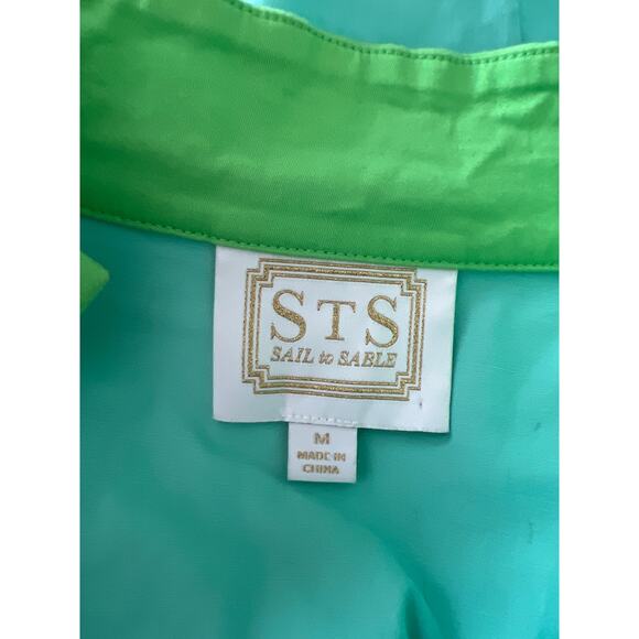 Sail To Sable STS Color Block Sleeveless Shift Dress Women's Medium Blue/Green - Picture 4 of 5